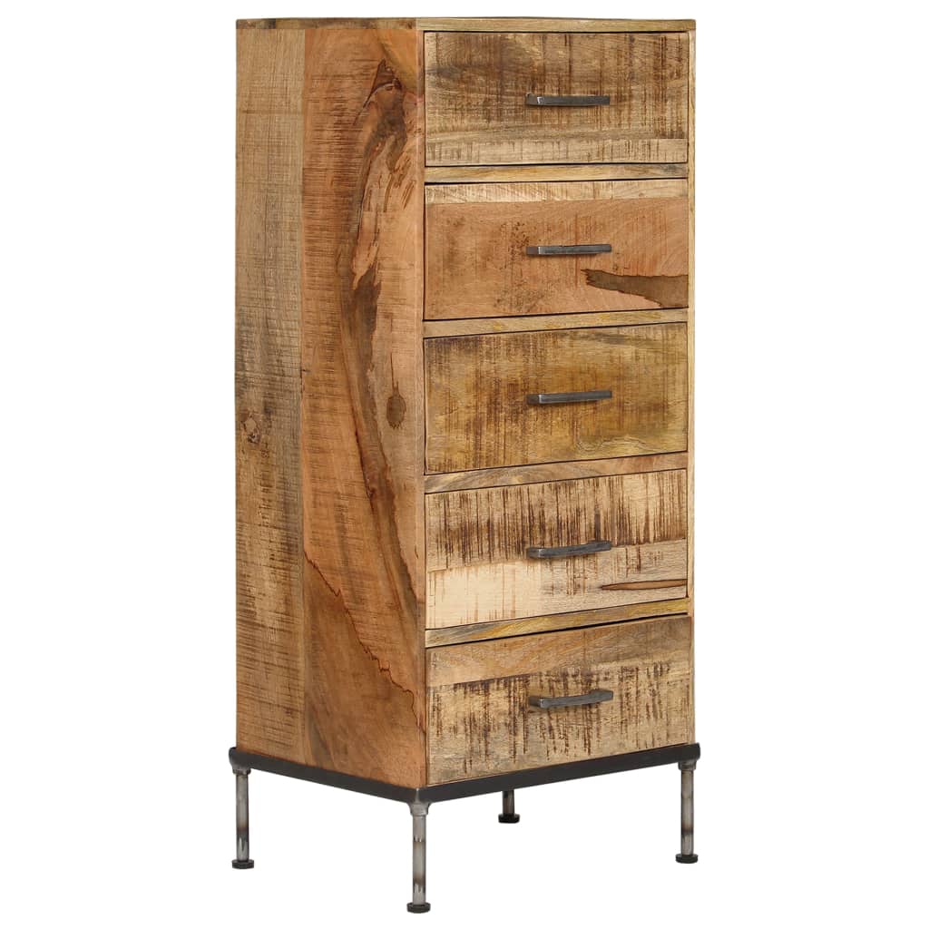 vidaXL Chest of Drawers 45x35x106 cm Solid Mango Wood