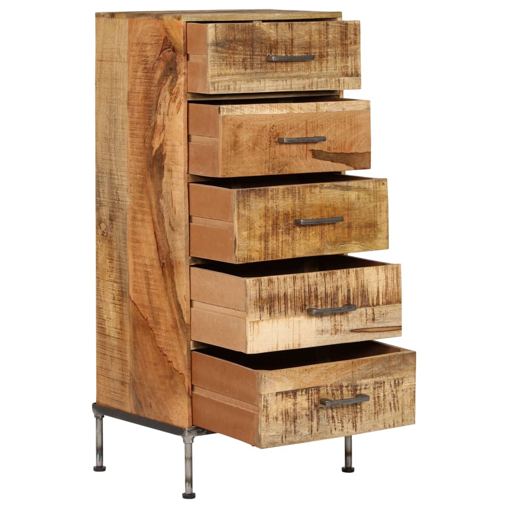 vidaXL Chest of Drawers 45x35x106 cm Solid Mango Wood