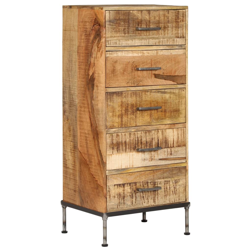 vidaXL Chest of Drawers 45x35x106 cm Solid Mango Wood