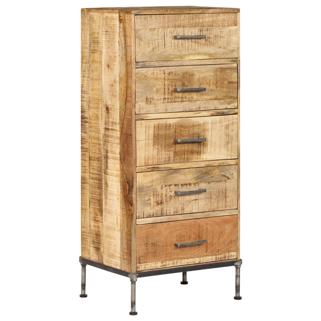 vidaXL Chest of Drawers 45x35x106 cm Solid Mango Wood