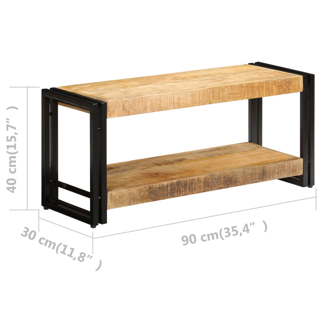 vidaXL TV Cabinet 90x30x40 cm Solid Mango Wood