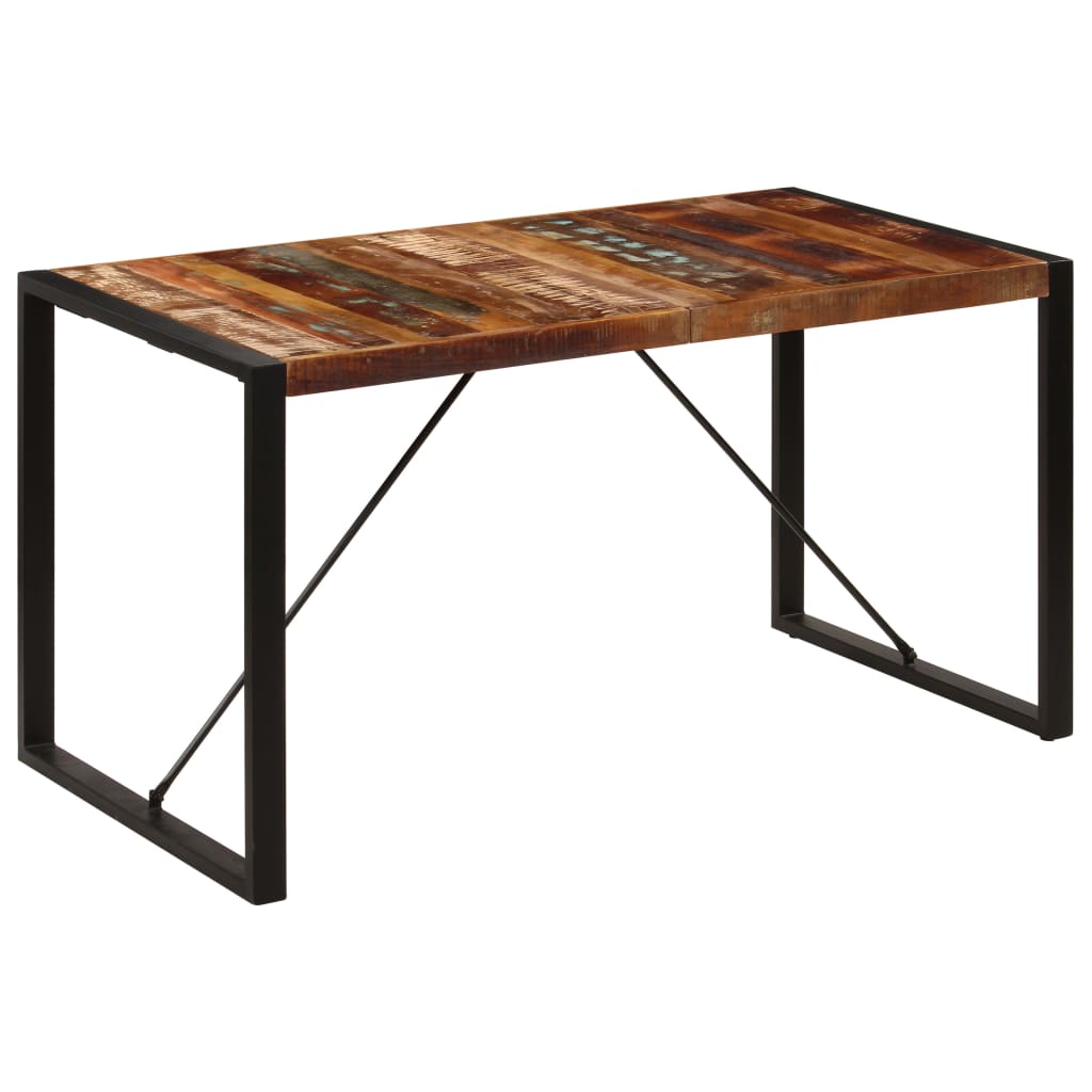 vidaXL Dining Table 140x70x75 cm Solid Reclaimed Wood