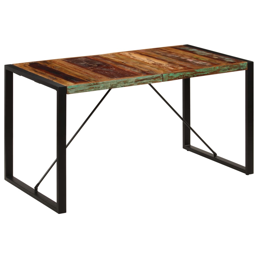 vidaXL Dining Table 140x70x75 cm Solid Reclaimed Wood