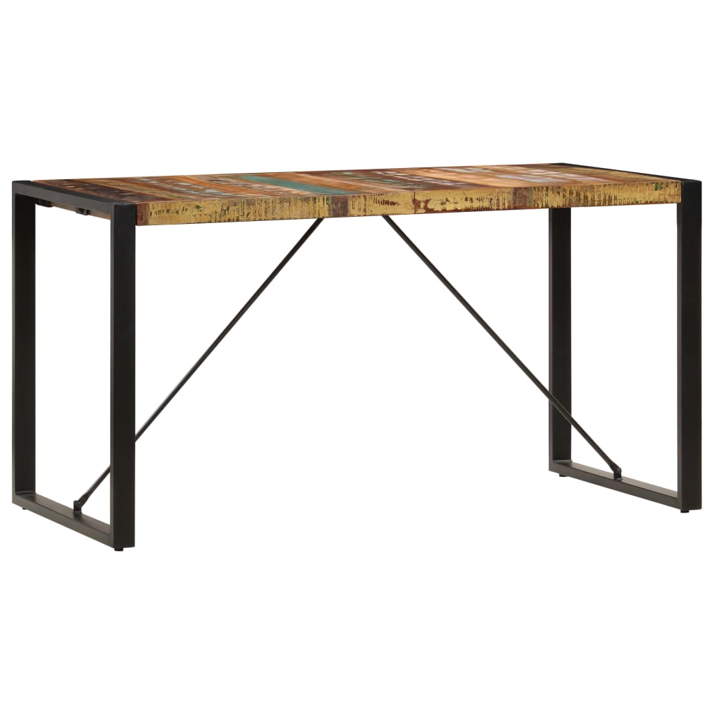 vidaXL Dining Table 140x70x75 cm Solid Reclaimed Wood