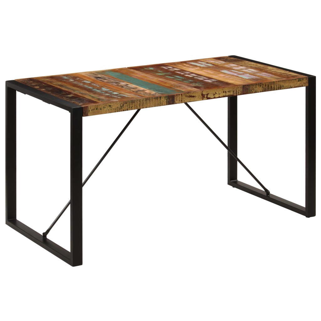 vidaXL Dining Table 140x70x75 cm Solid Reclaimed Wood