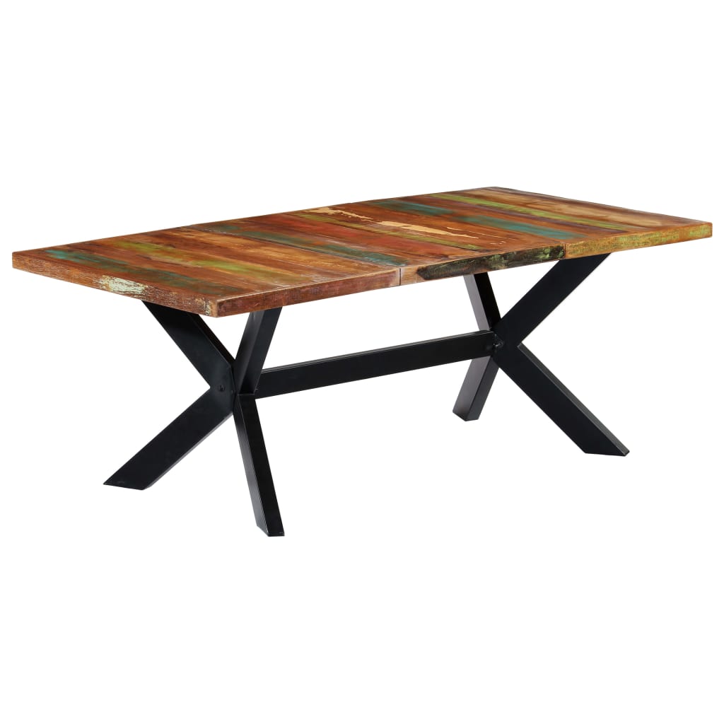 vidaXL Dining Table 200x100x75 cm Solid Reclaimed Wood