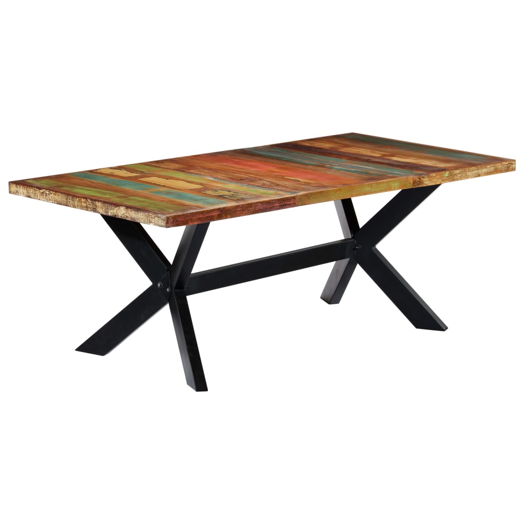 vidaXL Dining Table 200x100x75 cm Solid Reclaimed Wood