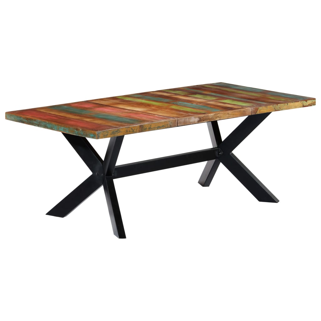 vidaXL Dining Table 200x100x75 cm Solid Reclaimed Wood