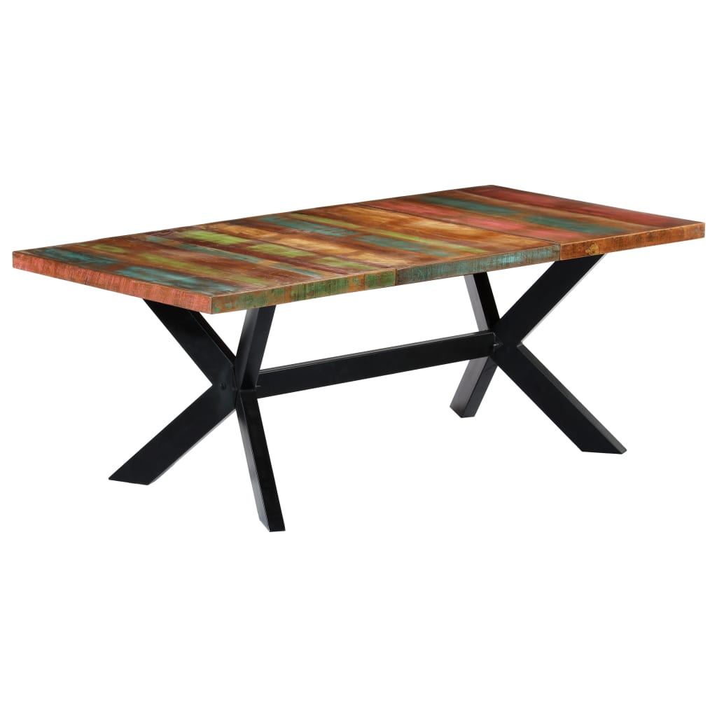 vidaXL Dining Table 200x100x75 cm Solid Reclaimed Wood