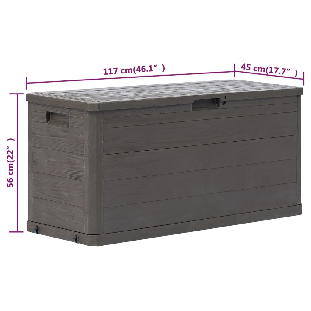 vidaXL Garden Storage Box 90 L Brown