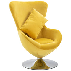 Swivel Egg Chair with Cushion  Velvet
