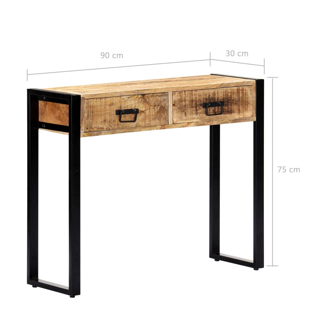 vidaXL Console Table 90x30x75 cm Solid Mango Wood