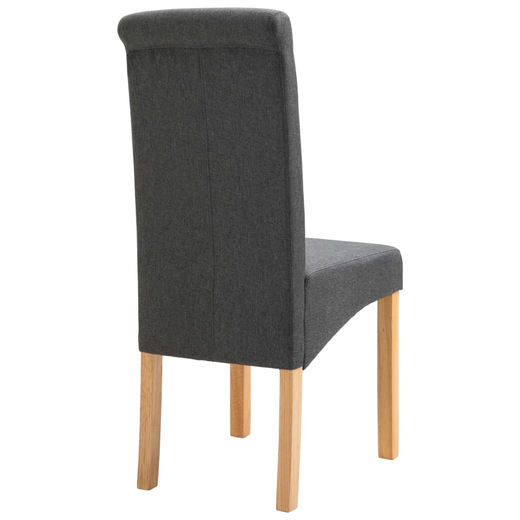 vidaXL Dining Chairs 2 pcs Grey Fabric