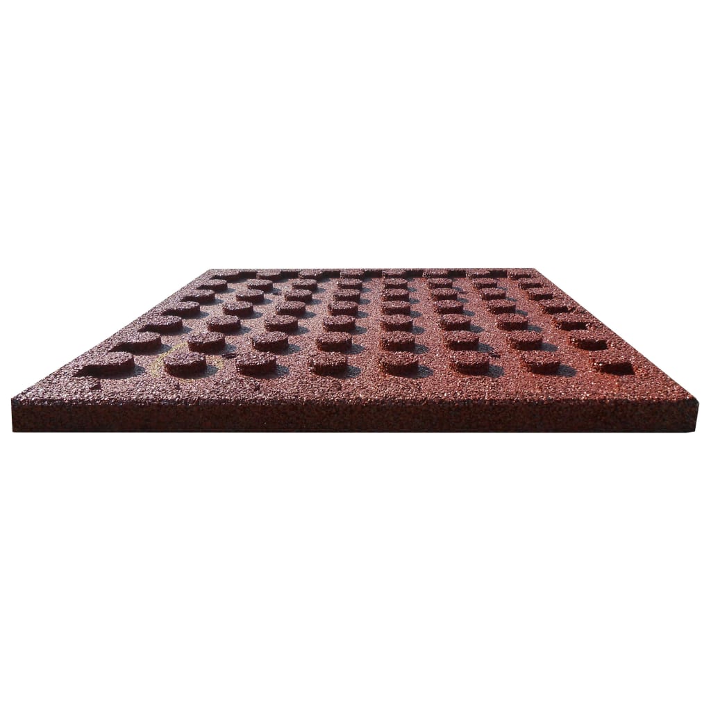 vidaXL Fall Protection Tiles 12 pcs Rubber 50x50x3 cm Black