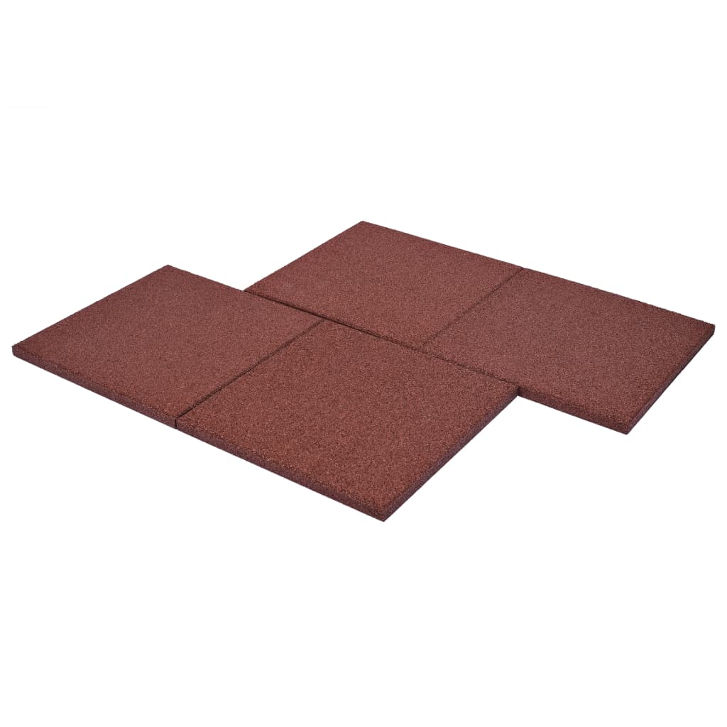 vidaXL Fall Protection Tiles 12 pcs Rubber 50x50x3 cm Black