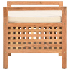 vidaXL Storage Bench 49x48x49 cm Solid Walnut Wood