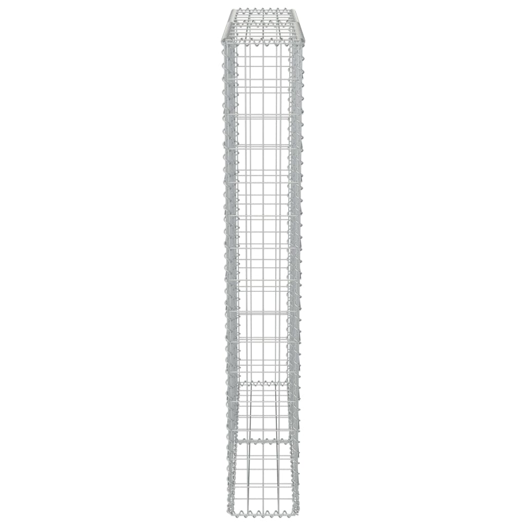 vidaXL Gabion Wall with Covers Galvanised Steel 100x20x100 cm