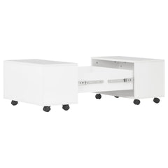 vidaXL Coffee Table High Gloss White 60x60x35 cm Engineered Wood
