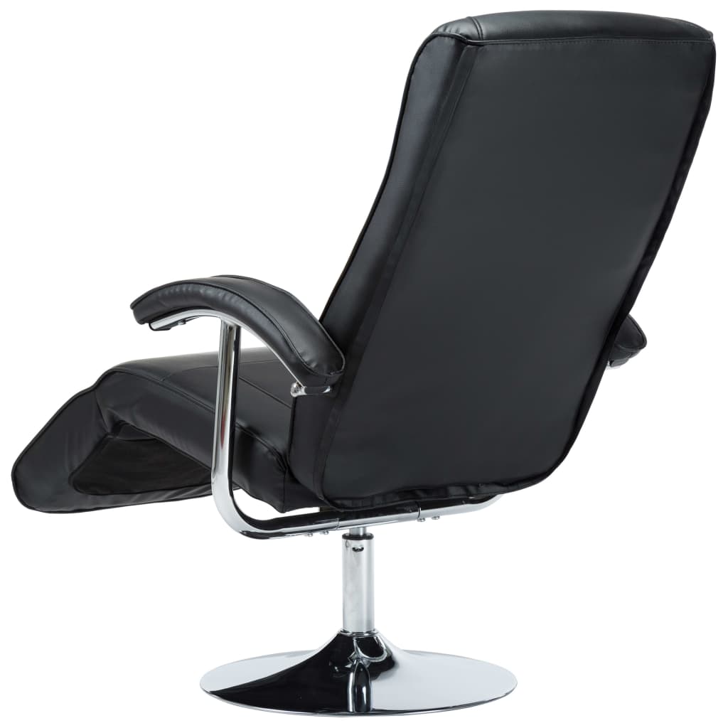 vidaXL TV Armchair Black Faux Leather