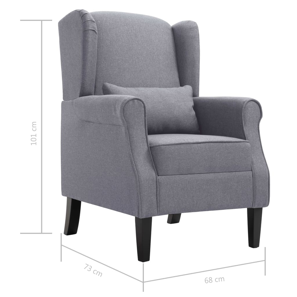 vidaXL Armchair Dark Grey Fabric