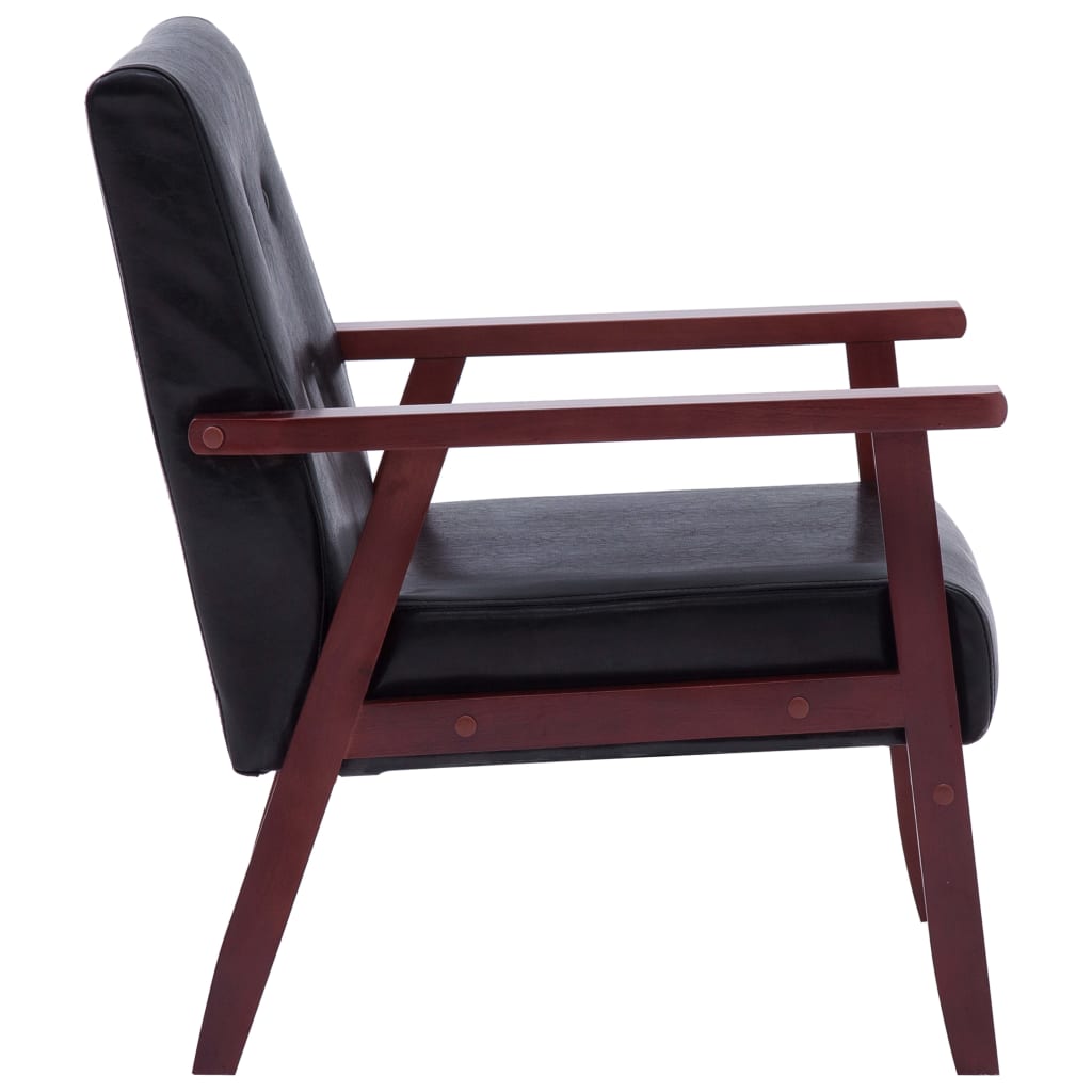 vidaXL Armchair Black Faux Leather