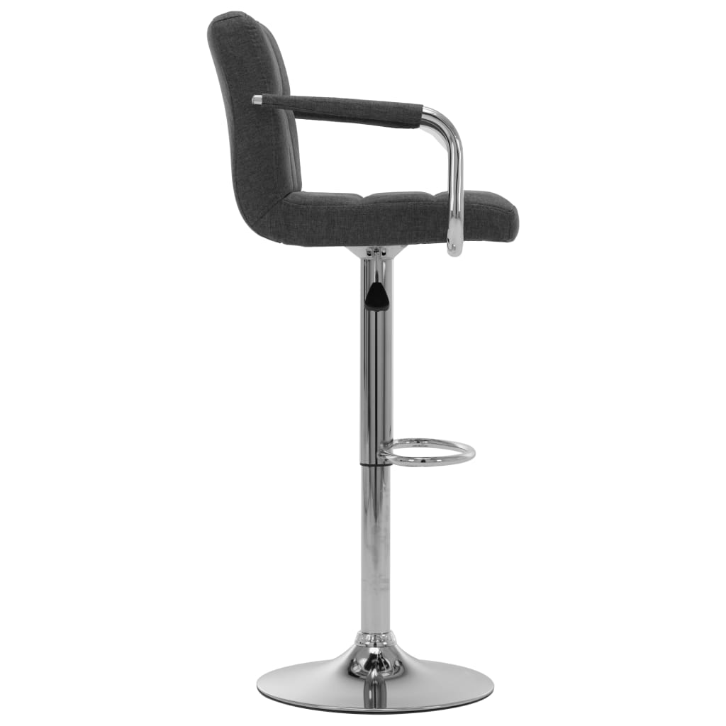 vidaXL Bar Stool Black Fabric