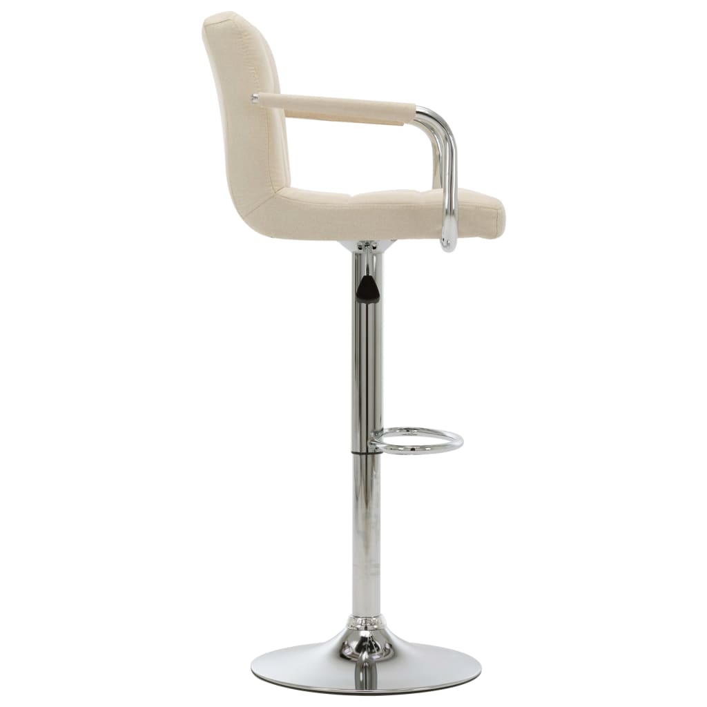 vidaXL Bar Stool Black Fabric