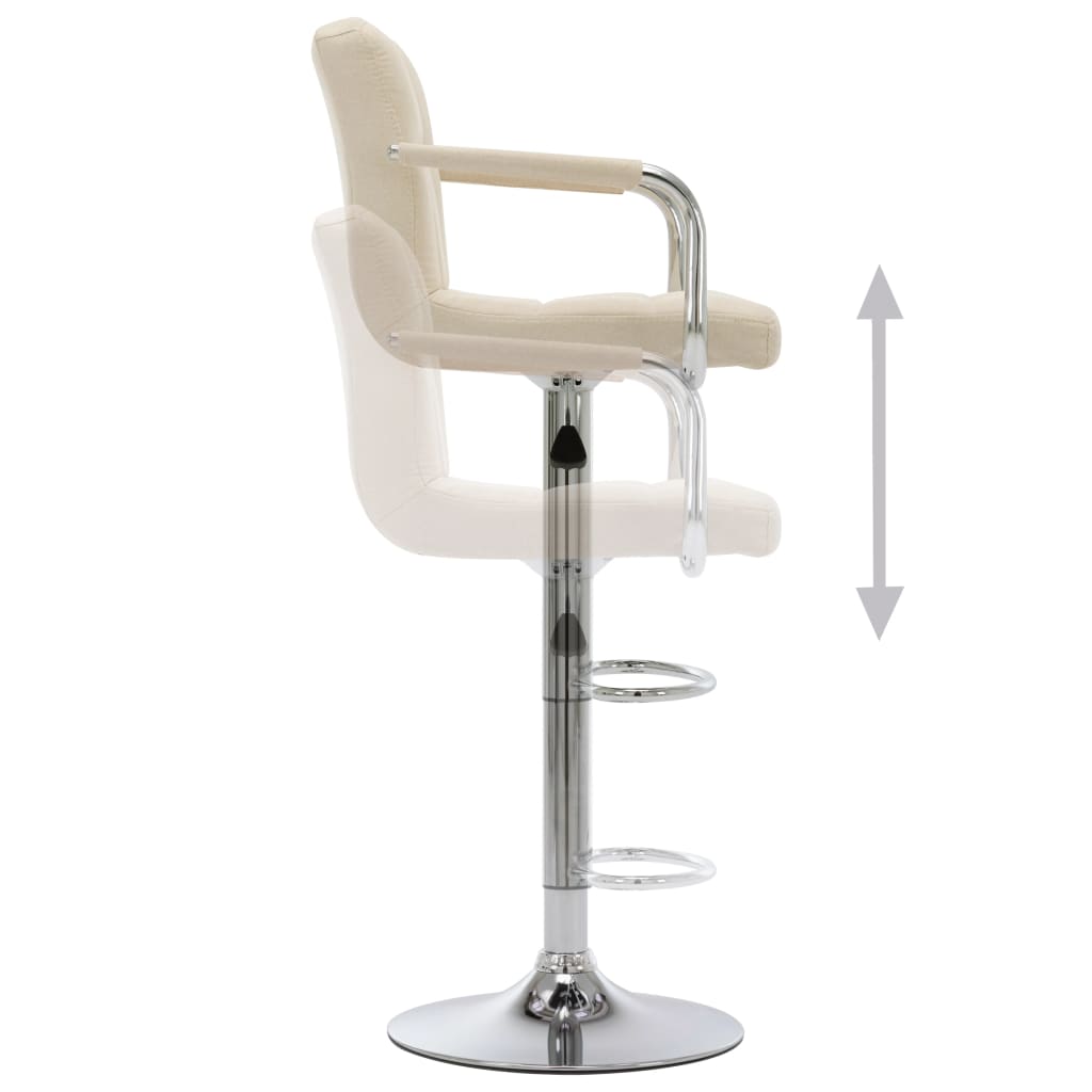 vidaXL Bar Stool Black Fabric