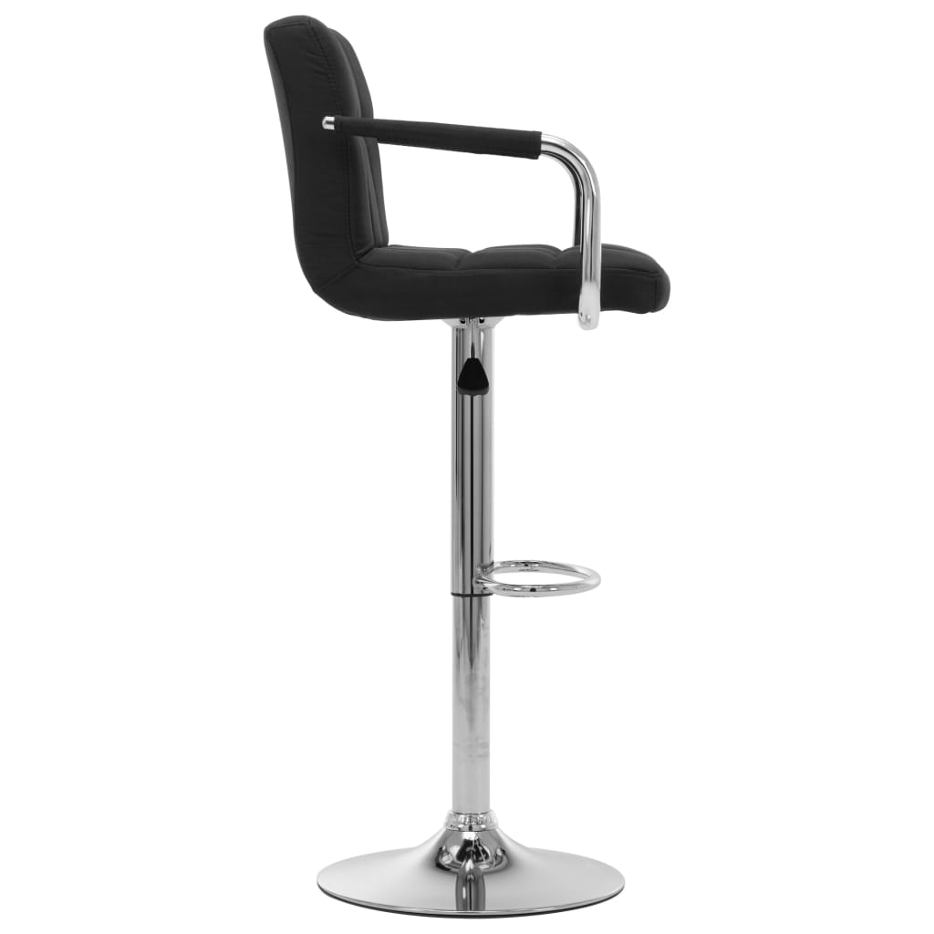 vidaXL Bar Stool Black Fabric