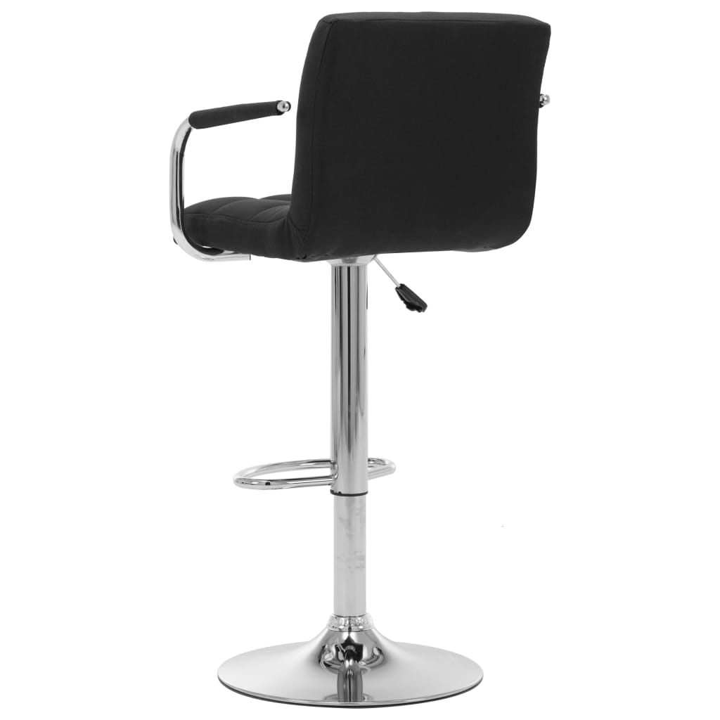 vidaXL Bar Stool Black Fabric