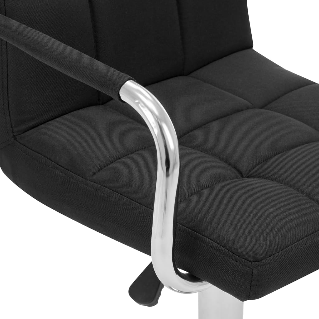 vidaXL Bar Stool Black Fabric