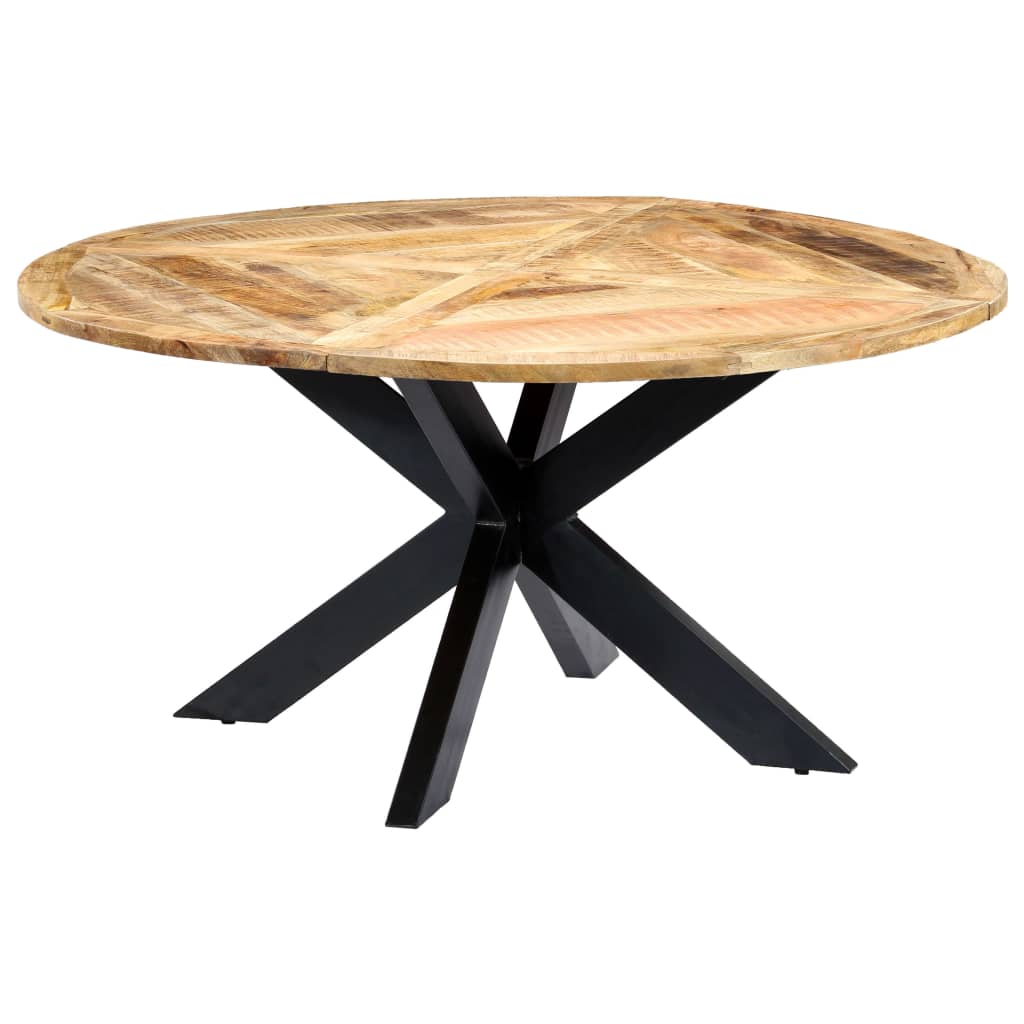 vidaXL Dining Table Round 150x76 cm Solid Mango Wood