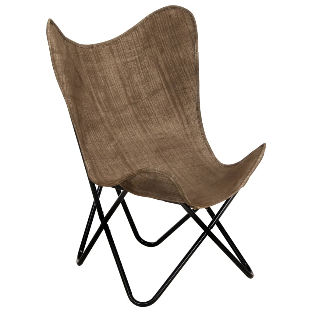 vidaXL Butterfly Chair Anthracite Canvas