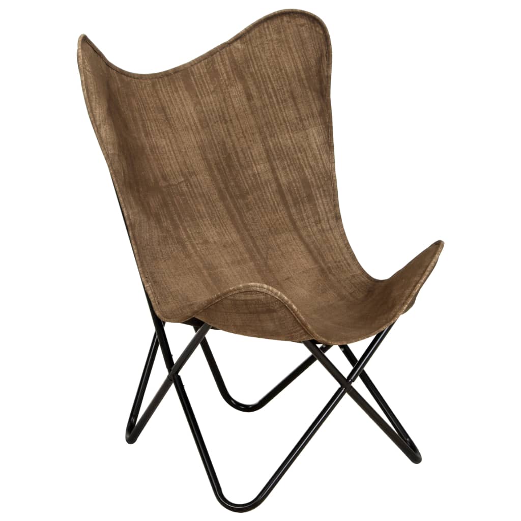 vidaXL Butterfly Chair Anthracite Canvas