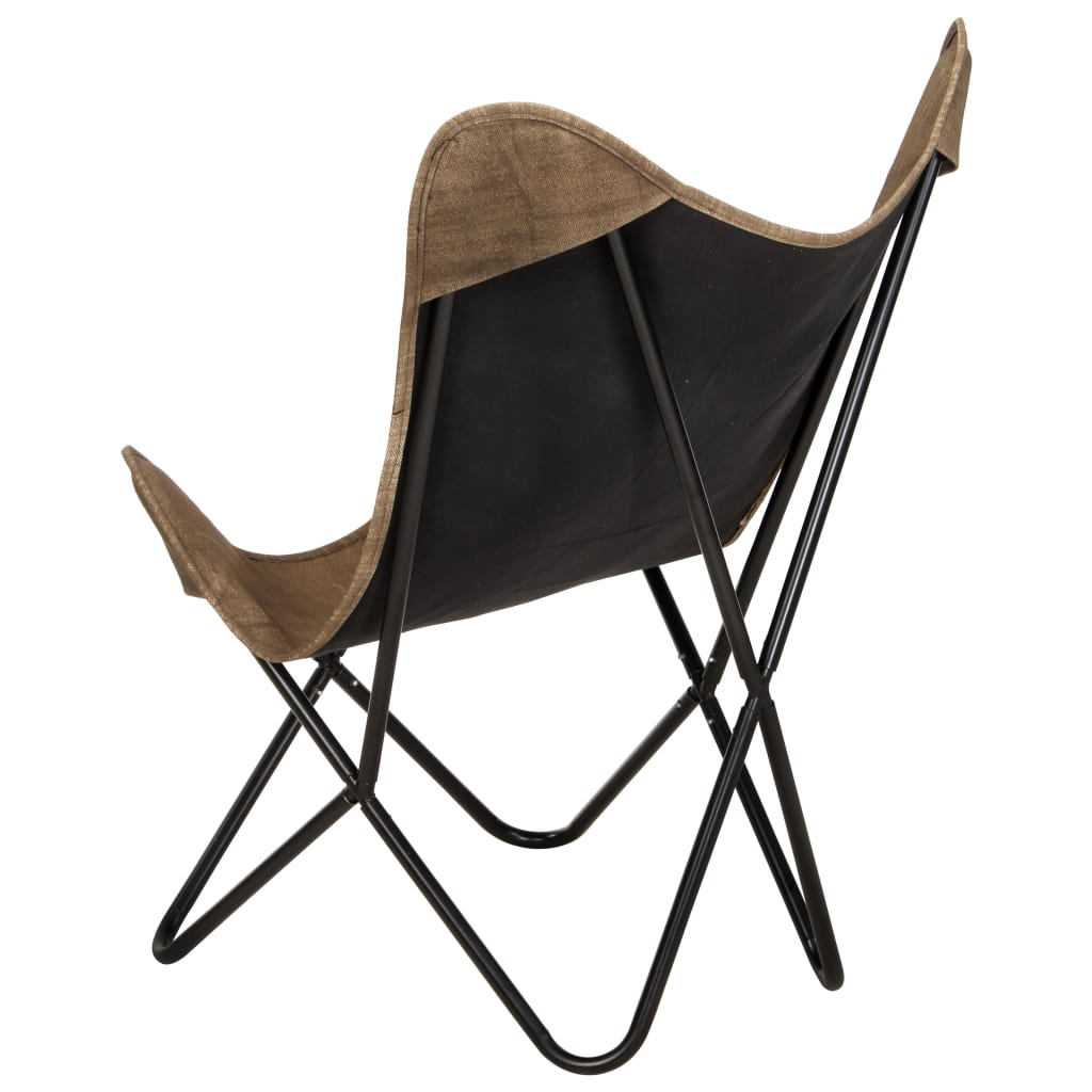 vidaXL Butterfly Chair Anthracite Canvas