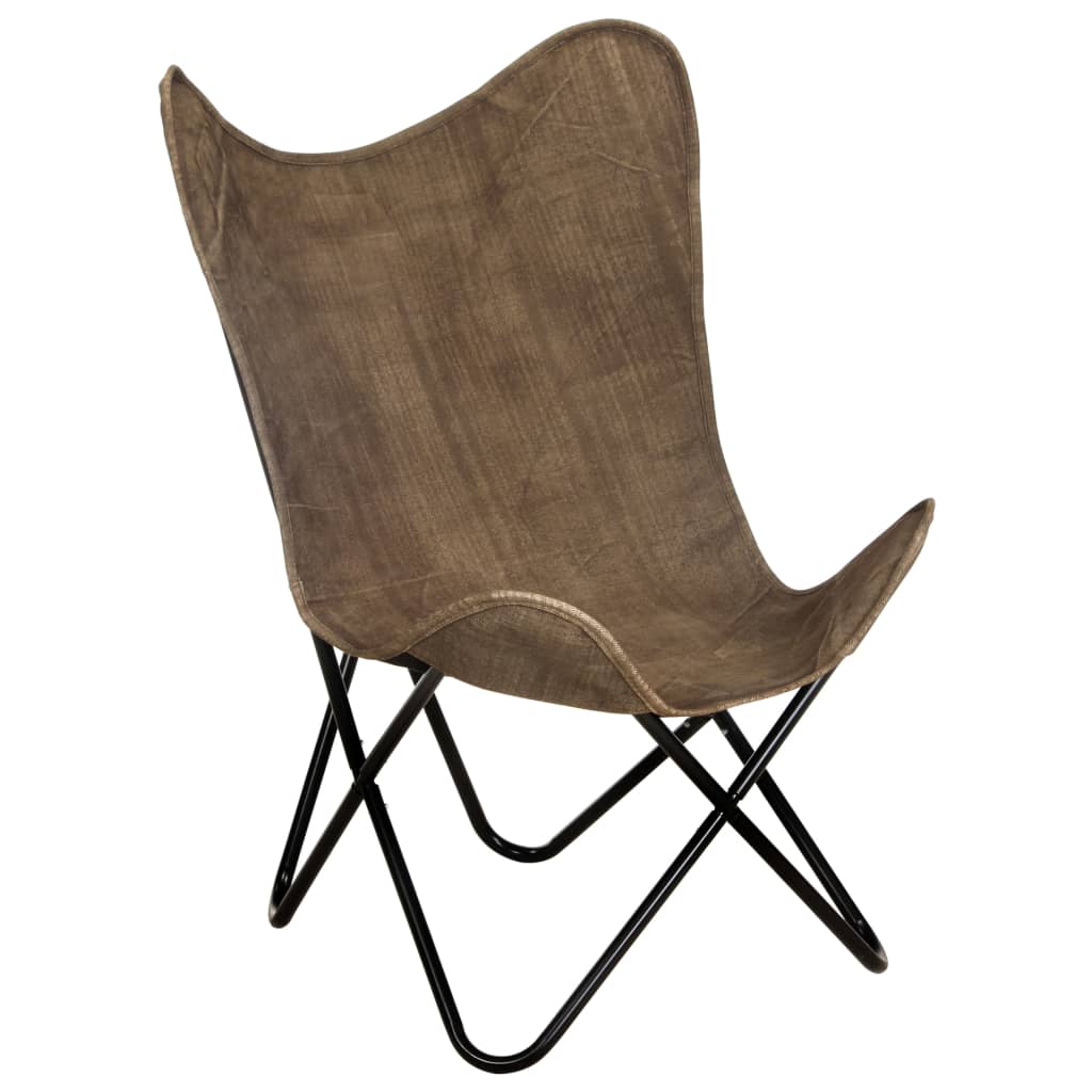 vidaXL Butterfly Chair Anthracite Canvas