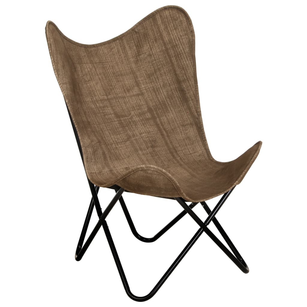 vidaXL Butterfly Chair Anthracite Canvas