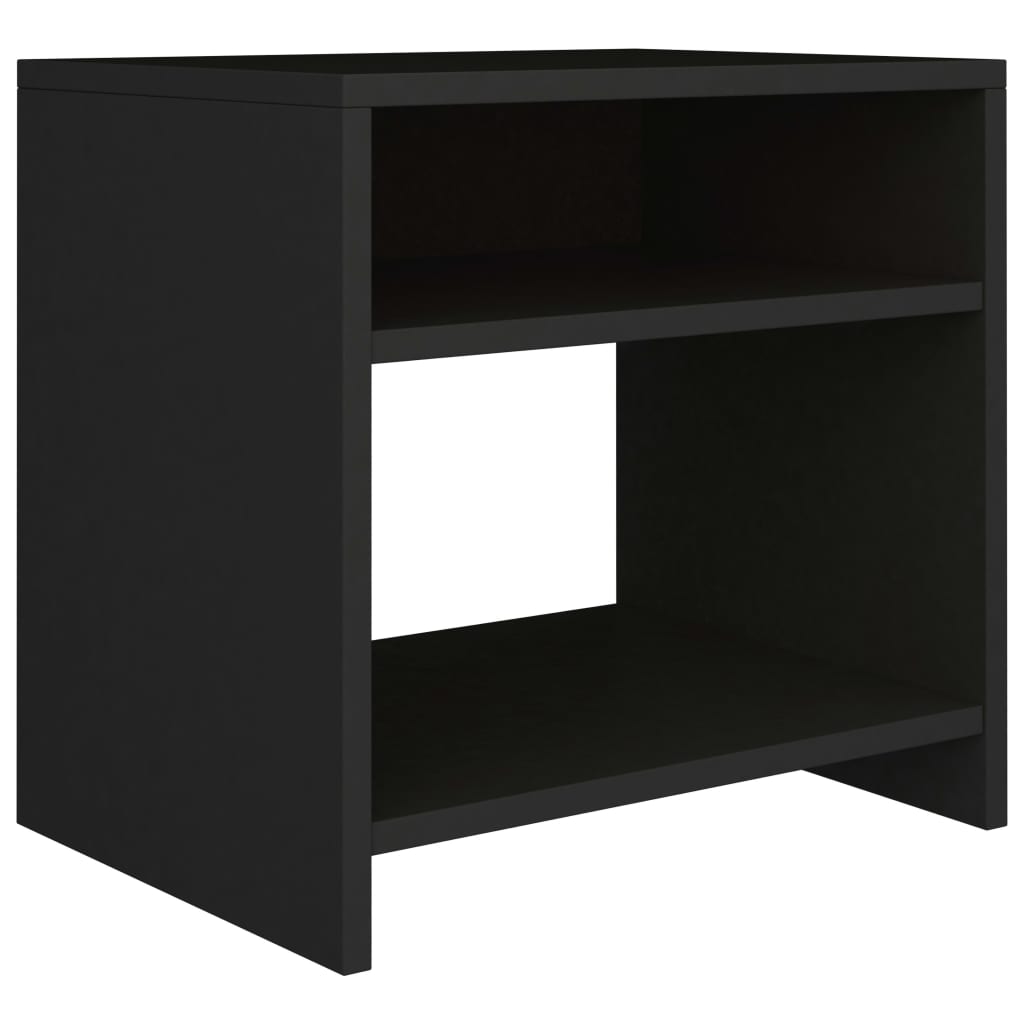 vidaXL Bedside Cabinets 2 pcs Black 40x30x40 cm Engineered Wood