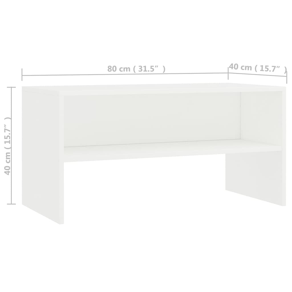 vidaXL TV Cabinet Black 80x40x40 cm Engineered Wood