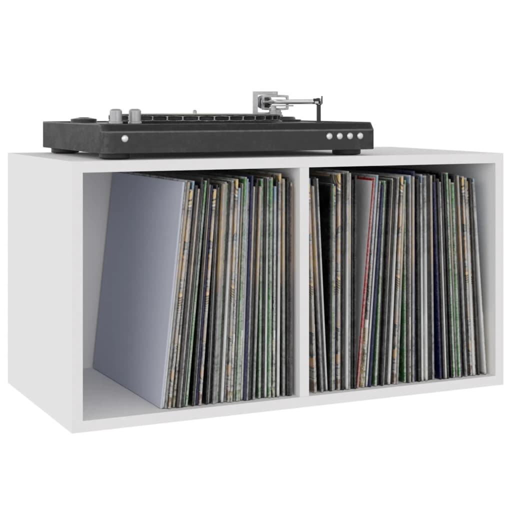 vidaXL Vinyl Storage Box Black 71x34x36 cm Engineered Wood