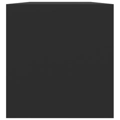 vidaXL Vinyl Storage Box Black 71x34x36 cm Engineered Wood