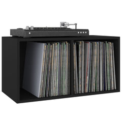 vidaXL Vinyl Storage Box Black 71x34x36 cm Engineered Wood