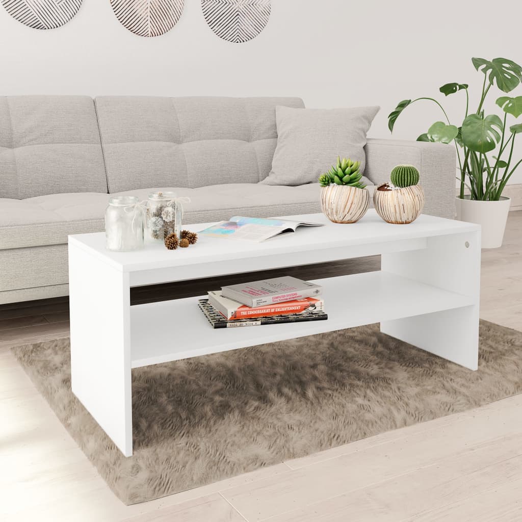 vidaXL Coffee Table Black 100x40x40 cm Engineered Wood