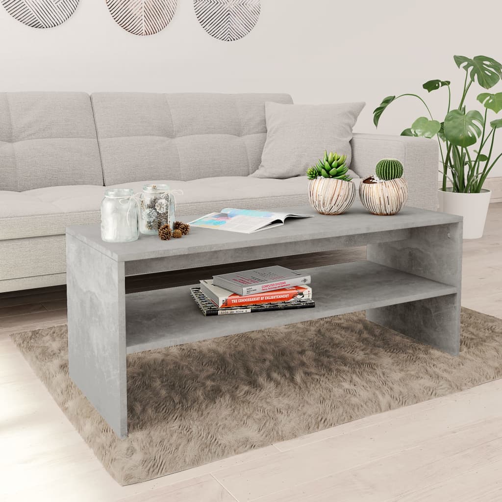 vidaXL Coffee Table Black 100x40x40 cm Engineered Wood