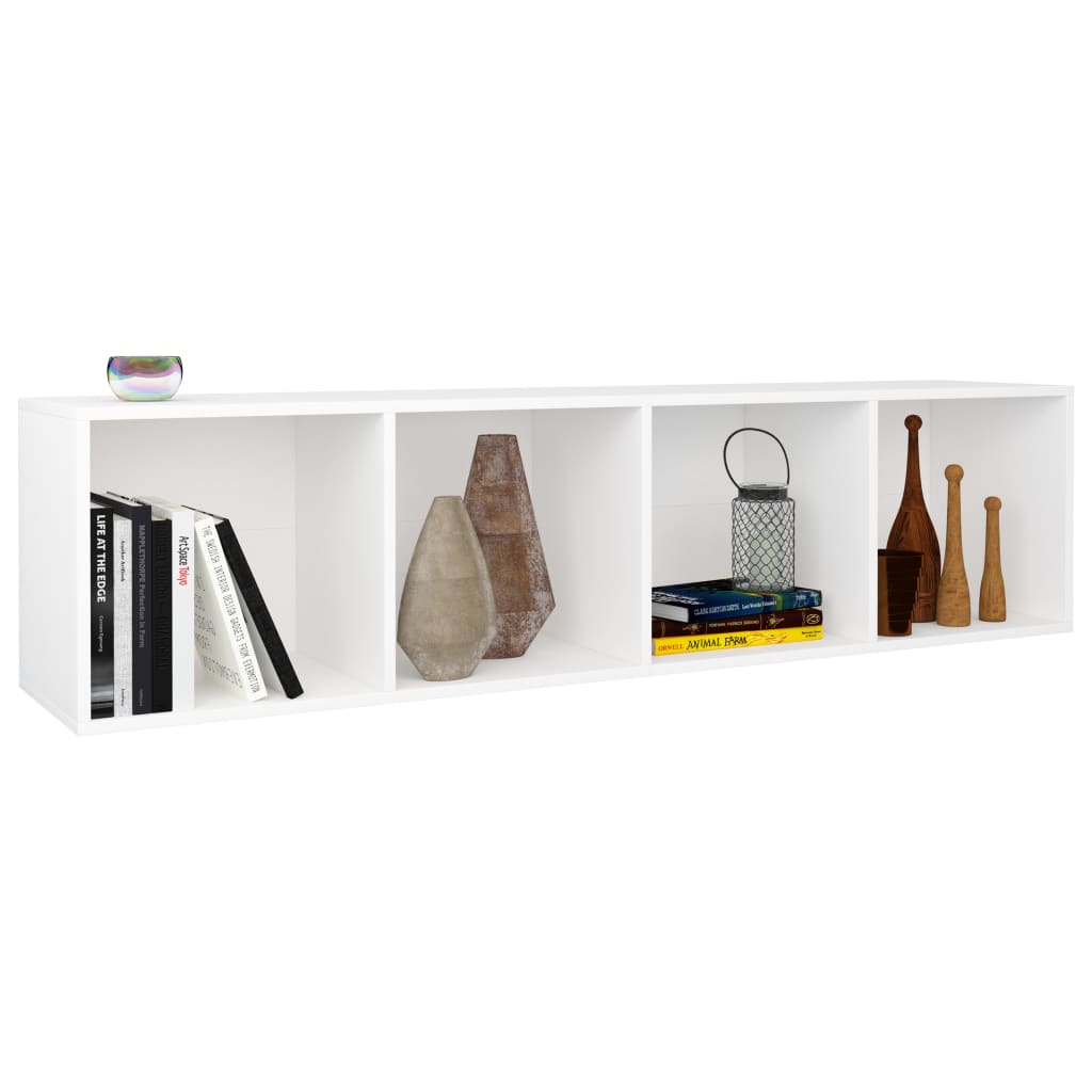 vidaXL Book Cabinet/TV Cabinet Black 36x30x143 cm Engineered Wood