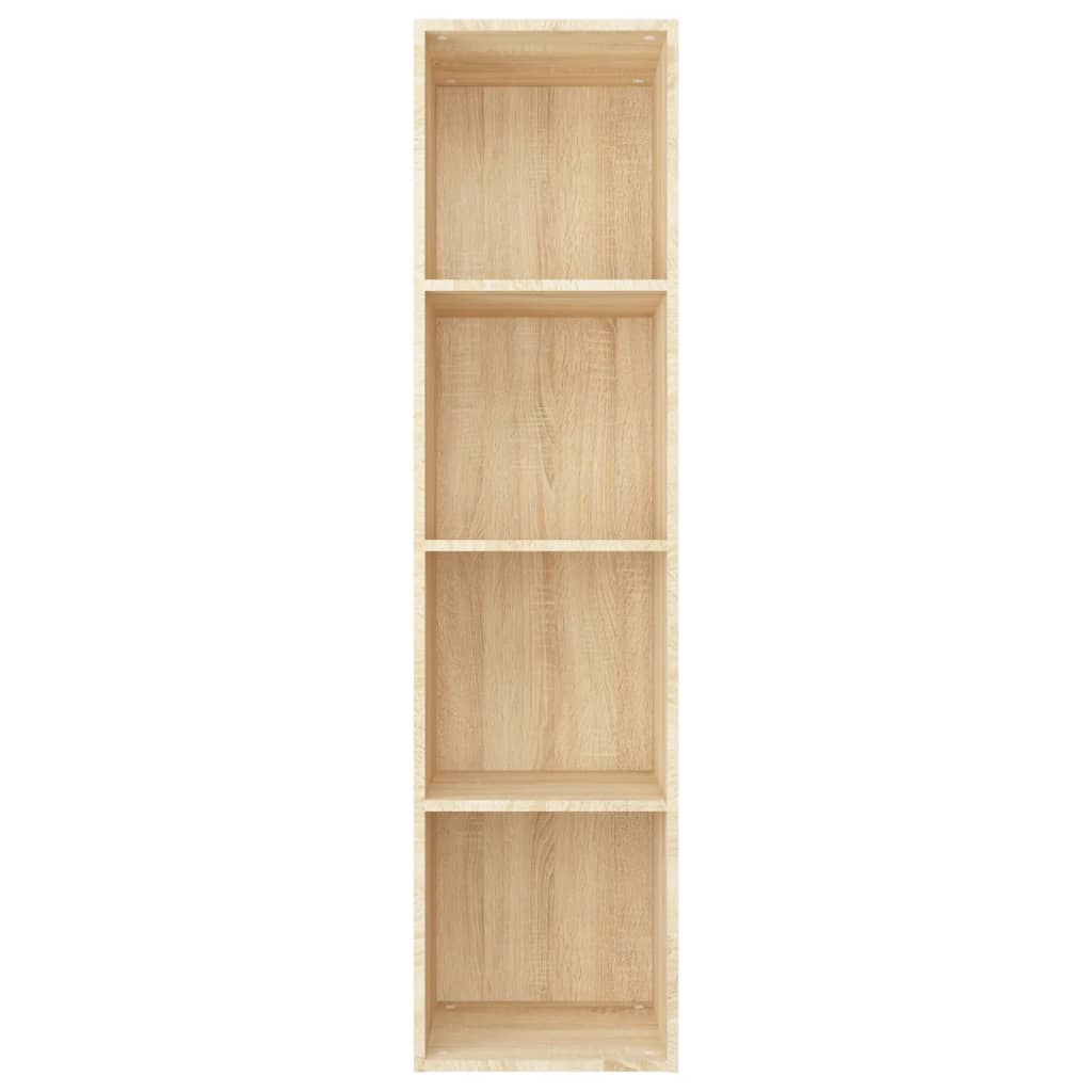 vidaXL Book Cabinet/TV Cabinet Black 36x30x143 cm Engineered Wood