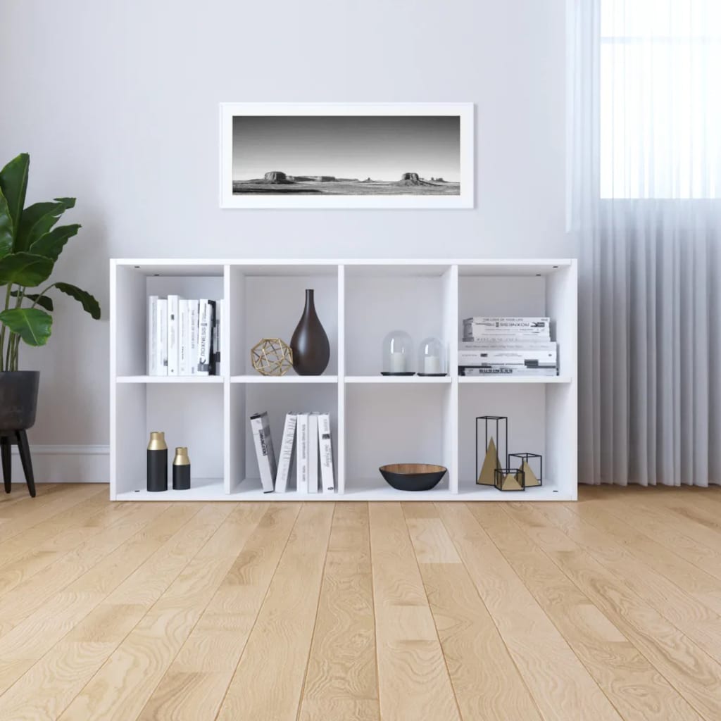 vidaXL Book Cabinet/Sideboard Black 66x30x130 cm Engineered Wood