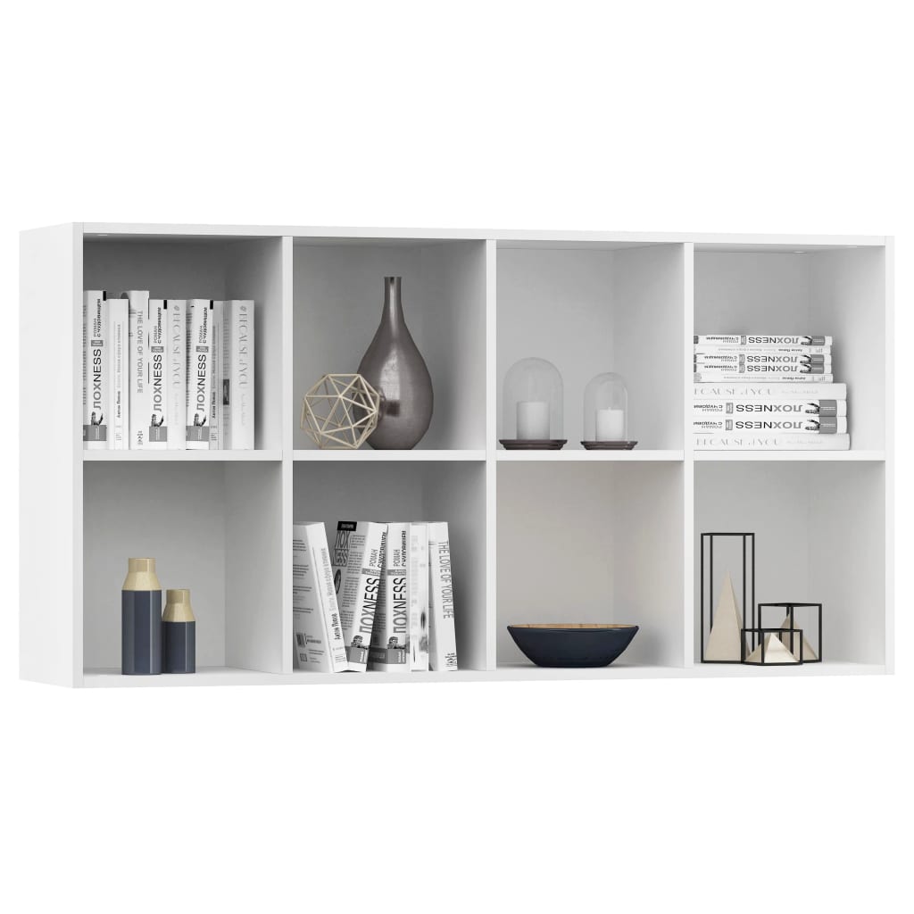 vidaXL Book Cabinet/Sideboard Black 66x30x130 cm Engineered Wood