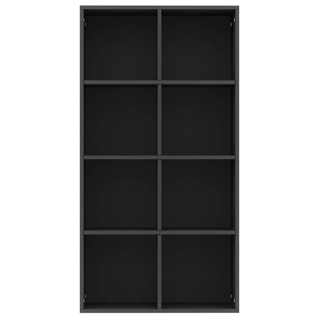 vidaXL Book Cabinet/Sideboard Black 66x30x130 cm Engineered Wood