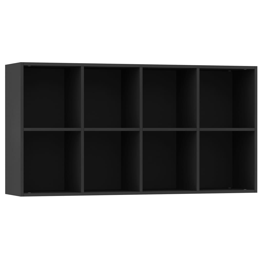 vidaXL Book Cabinet/Sideboard Black 66x30x130 cm Engineered Wood